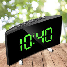 Load image into Gallery viewer, 7 Inch LED Digital Desktop Alarm Clock Curved Dimmable Table Clock Table Alarm Clock 7 Inch Curved Dimmable LED Electronic Digital Desktop Clock for Kids Bedroom Large Number Table Clock Mirror Luxury For Kids Bedroom Home Decors