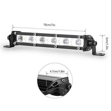 Load image into Gallery viewer, 7" LED Light Bar Single Row Offroad Spot Lights