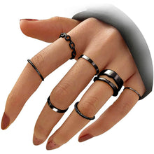 Load image into Gallery viewer, 7-Piece: Women's Gold Knuckle Ring Set