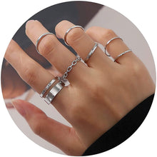 Load image into Gallery viewer, 7-Piece: Women's Gold Knuckle Ring Set