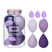 Load image into Gallery viewer, 7-Pieces Set: Puff Teardrop Blender Foundation Sponge Set