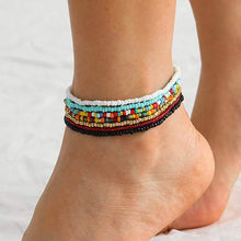 Load image into Gallery viewer, 7-Pieces Set: Women's Hand Beaded African Anklet