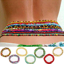 Load image into Gallery viewer, 7-Pieces: Women Waist Bead Chain Belly Chain Beach Jewelry