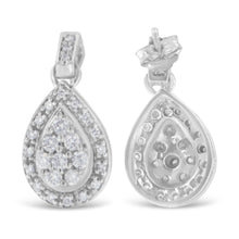 Load image into Gallery viewer, 10k White Gold Round Cut Diamond Earrings (0.75 cttw, H-I Color, I1-I2 Clarity)