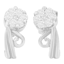 Load image into Gallery viewer, 14K White Gold 1/2 cttw Round Cut Diamond Earrings (H-I, I1-I2)