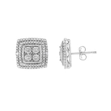 Load image into Gallery viewer, 10K Yellow, White, and Rose Gold Plated Sterling Silver Diamond Accent Earrings (I-J Clarity, I3 Color)