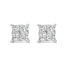 Load image into Gallery viewer, 10K White Gold Diamond Stud Earrings (3/4 cttw, H-I Color, SI2-I1 Clarity)