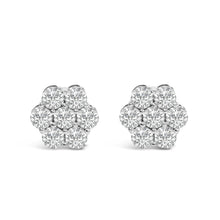 Load image into Gallery viewer, 14KT White Gold 1 cttw Diamond Composite Stud Earrings (I-J, SI2-I1)