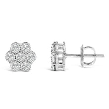 Load image into Gallery viewer, 14KT White Gold 1 cttw Diamond Composite Stud Earrings (I-J, SI2-I1)