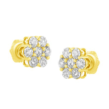 Load image into Gallery viewer, 14K Yellow Gold 1.0 Cttw Diamond Flower Earring (J-K Color, I1-I2 Clarity)