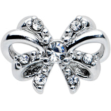 Load image into Gallery viewer, 16G 5/16 Clear Gem Looping Bow Labret Monroe Tragus