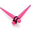 Load image into Gallery viewer, Pink Matte Acrylic Straight Taper Set 2G to 00G