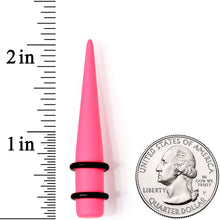 Load image into Gallery viewer, Pink Matte Acrylic Straight Taper Set 2G to 00G