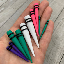 Load image into Gallery viewer, Pink Matte Acrylic Straight Taper Set 2G to 00G