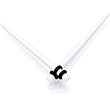 Load image into Gallery viewer, White Matte Acrylic Straight Taper Set 2G to 00G