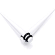 Load image into Gallery viewer, White Matte Acrylic Straight Taper Set 2G to 00G