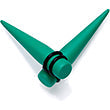 Load image into Gallery viewer, Green Matte Acrylic Straight Taper Set 2G to 00G