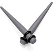 Load image into Gallery viewer, Grey Matte Acrylic Straight Taper Set 2G to 00G