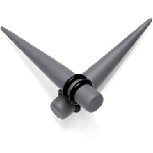 Load image into Gallery viewer, Grey Matte Acrylic Straight Taper Set 2G to 00G