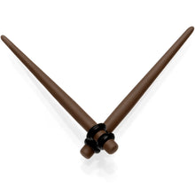 Load image into Gallery viewer, Dark Brown Matte Acrylic Straight Taper Set 12G to 00G