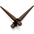 Load image into Gallery viewer, Dark Brown Matte Acrylic Straight Taper Set 12G to 00G