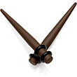 Load image into Gallery viewer, Dark Brown Matte Acrylic Straight Taper Set 12G to 00G