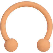 Load image into Gallery viewer, 16G 3/8 Tan Matte Horseshoe Circular Barbell