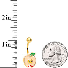 Load image into Gallery viewer, Gold Tone Sweet Apple Belly Ring