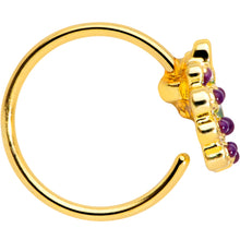 Load image into Gallery viewer, 20G 5/16 Gold Tone Yummy Grapes Nose Hoop