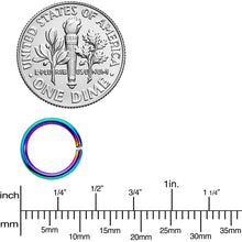 Load image into Gallery viewer, 16G 5/16 Rainbow Anodized Seamless Cartilage Ring Set of 12