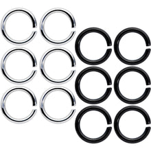 Load image into Gallery viewer, 14G 5/16 Steel Black Anodized Seamless Cartilage Ring Set of 12