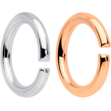 Load image into Gallery viewer, 14G 5/16 Steel Rose Gold Tone Seamless Cartilage Ring Set of 12