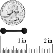 Load image into Gallery viewer, Beautiful Basic Black Matte Barbell Tongue Ring