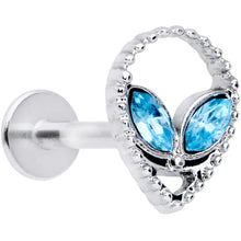 Load image into Gallery viewer, 16G 5/16 Aqua Gem Alien Labret Monroe Tragus