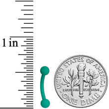 Load image into Gallery viewer, 16G 5/16 Teal Acrylic Matte Curved Eyebrow Ring