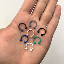 Load image into Gallery viewer, 16G 3/8 Tan Matte Horseshoe Circular Barbell