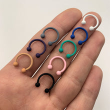 Load image into Gallery viewer, 16G 3/8 Tan Matte Horseshoe Circular Barbell