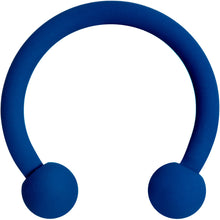 Load image into Gallery viewer, 16G 3/8 Beautiful Blue Horseshoe Circular Barbell