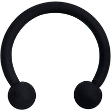Load image into Gallery viewer, 16G 3/8 Beauteous Black Matte Horseshoe Circular Barbell