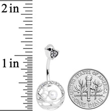 Load image into Gallery viewer, Clear Gem Chick Basket of Eggs Belly Ring