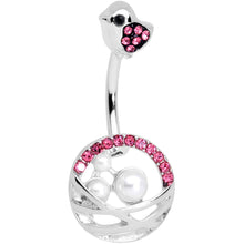 Load image into Gallery viewer, Pink Gem Chick Basket of Eggs Belly Ring