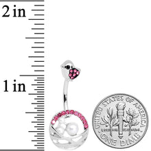 Load image into Gallery viewer, Pink Gem Chick Basket of Eggs Belly Ring