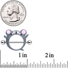 Load image into Gallery viewer, 14G 5/8 Merry Grey Mouse Nipple Shield Set