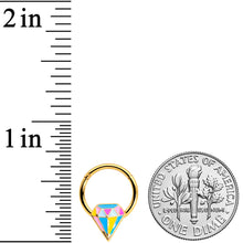 Load image into Gallery viewer, 16G 3/8 Gold Tone Geologist Prize Hinged Segment Ring