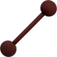 Load image into Gallery viewer, Beautiful Brown Matte Barbell Tongue Ring