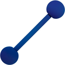Load image into Gallery viewer, Beautiful Blue Matte Barbell Tongue Ring