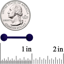 Load image into Gallery viewer, Nifty Navy Blue Matte Barbell Tongue Ring