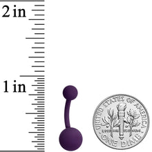 Load image into Gallery viewer, Deep Dark Purple Matte Belly Ring