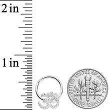Load image into Gallery viewer, 16G 3/8 Clear CZ Gem Amazing Om Hinged Segment Ring