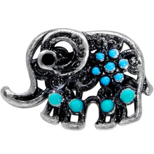 Load image into Gallery viewer, 16G 5/16 Aqua Orb Curvy Elephant Labret Monroe Tragus